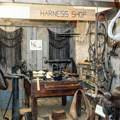 Harness Shop Exhibit in Henry County Museum, Bishop Hill