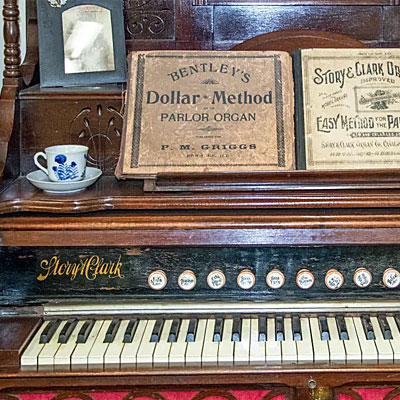 Parlor Pump Organ at Henry County Museum, Bishop Hill, Illinois